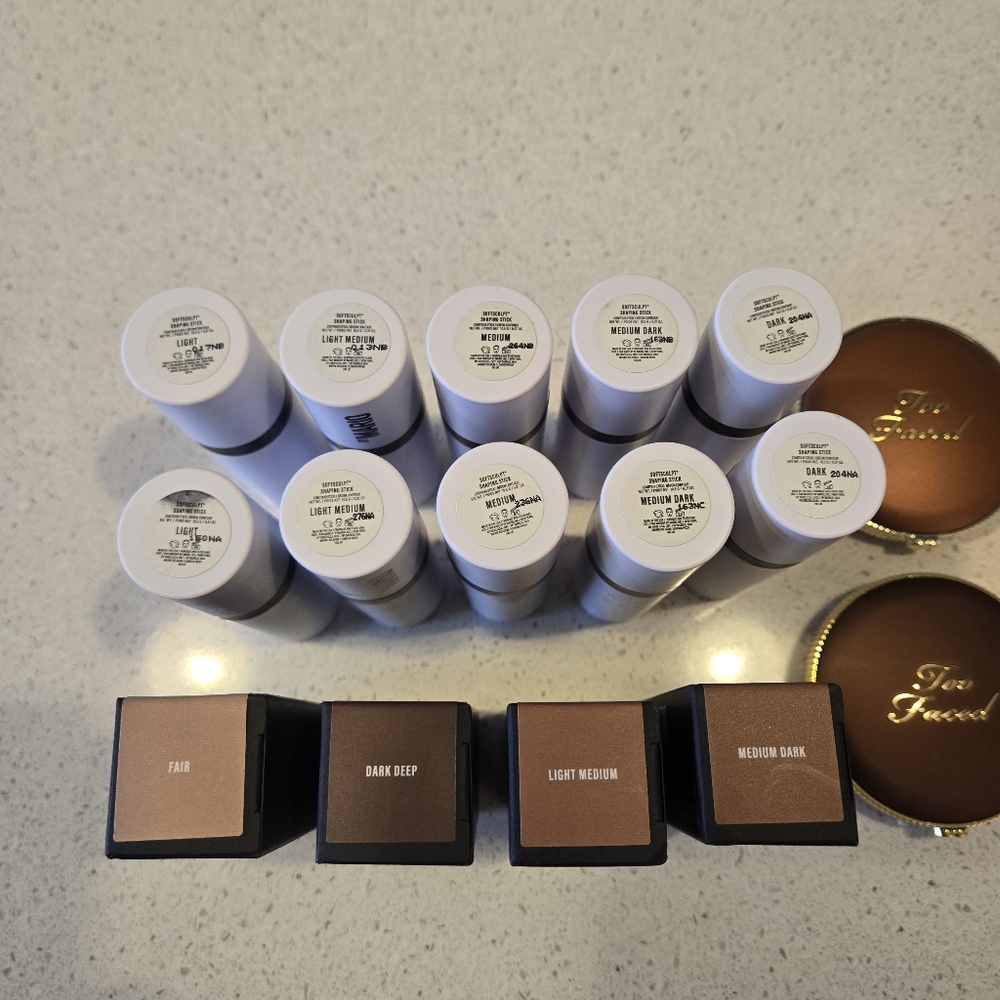 Bundle Deal: 14 Makeup By Mario Shaping Sticks + 2 Too Faced Bronzers (NEW) - Picture 2 of 7